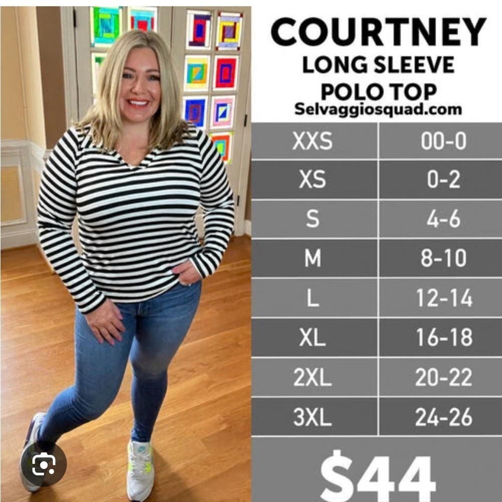 Lularoe Courtney Top in large and Xl - Picture 3 of 6